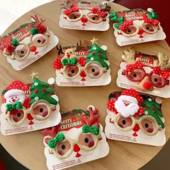 2 st Julglasögonbågar Juldekoration glasögon Julglasögon Jultomteglasögon festdekorationer med kartongpapper><noscript><img width=