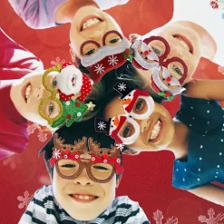 12 st julhatt och glasögonset, glitterfestglasögon><noscript><img width=