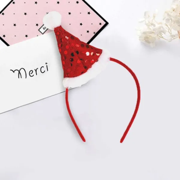 2 st julhatt pannband jul paljetthår mössa hårbåge C> Tillbehör