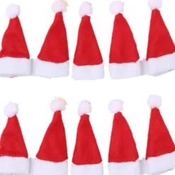 10 st jultomteluvor för dockor, festlig tomteluva KLB> Tillbehör