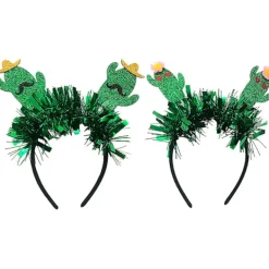 2 st kaktusprydnadshårband fest hårband cosplay fotorekvisita (grön) (24X24cm, grön)> Huvudbonader