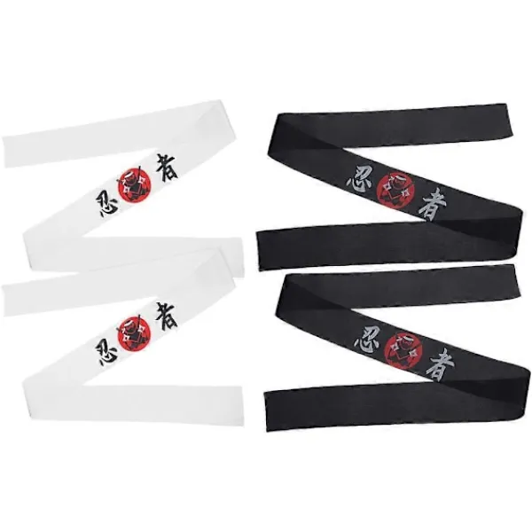 unbranded 4 st Karate Hårband Huvudband Karate Hårband Japanskt Hårband Kock Hårband> Huvudbonader