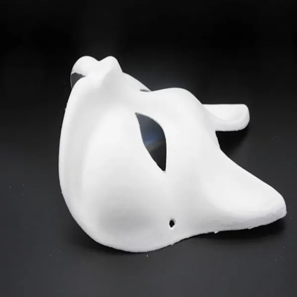 Unbranded 20 st Kattmasker Therianmasker gjorda av vitt papper för DIY-målning Cat mask> Masker