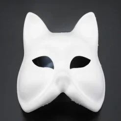 Unbranded 20 st Kattmasker Therianmasker gjorda av vitt papper för DIY-målning Cat mask><noscript><img width=