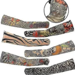 6 st Konst Arm Fake Tatuering Ärmar Skydd För Unisex Fest Cool Man Kvinna Mode Tatueringar & Kroppskonst Temporär Vattentät cy> Smink
