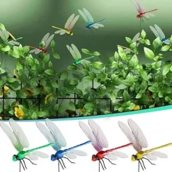 12 st Konstgjorda trollsländeklämmor för utomhusbruk 3D Trollsländedekor Trädgårdsarbete, 3D Trollslända Trädgårdsdekorativa klämmor [DB] Som Visas><noscript><img width=