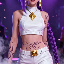 8 st kroppsdekaler i olika storlekar KPop Demon Hunters tecknad anime tatueringar><noscript><img width=