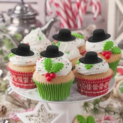 20 st La Black Hat Vinflaska Tomtehatt Liten Julhatt Snögubbehatt Julhatt> Huvudbonader