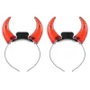 2 st LED Devil Horn Hårband Lyser Upp, Röda Halloween Party Kostymtillbehör - DSW> Huvudbonader