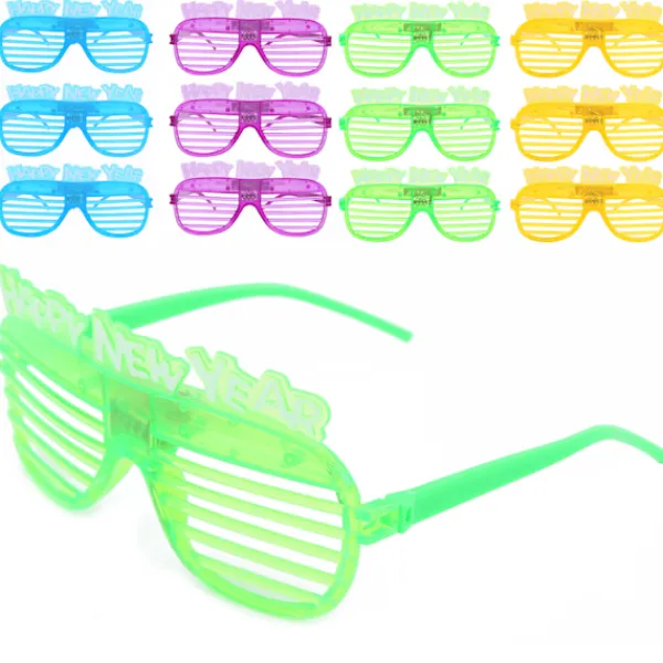 12 st LED Lysande Glasögon Fest Bar Festivaler Rekvisita Tillbehör Glasögon Nyår> Tillbehör