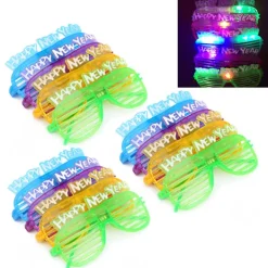 12 st LED Lysande Glasögon Fest Bar Festivaler Rekvisita Tillbehör Glasögon Nyår><noscript><img width=