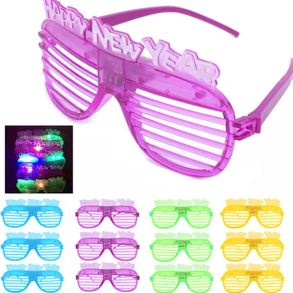 12 st LED Lysande Glasögon Fest Bar Festivaler Rekvisita Tillbehör Glasögon Nyår> Tillbehör