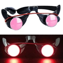 1 st LED Lysande Självlysande Glasögon Roliga Röda Ögon Cosplay Tillbehör Fest> Tillbehör