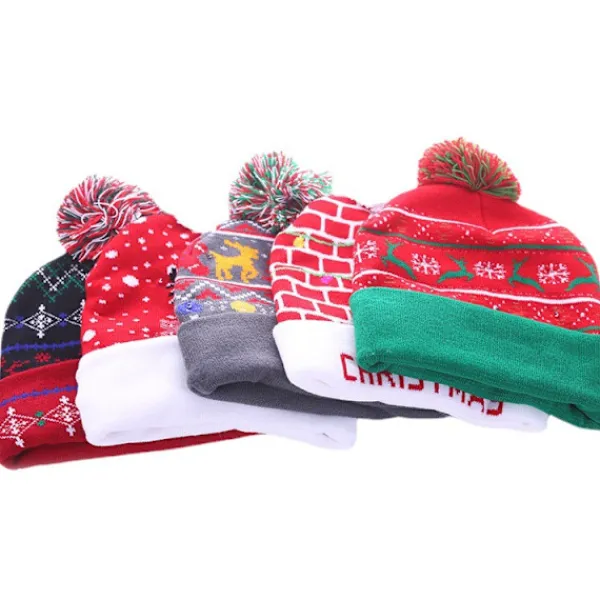 2 st LED-stickade julmössor med flang, boll och> Tillbehör