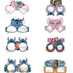 8/16/24 st Lilo & Stitch Papper Roliga Glasögon Set för Fest Fotobås Rekvisita, Strandfest Tillbehör Nyhetspresenter><noscript><img width=