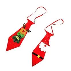 2 st ljusslingor för julhalsdukar, lysande slipsar, kostymtillbehör, lysande slips för maskerad, julfest (tomte och rådjur)> Tillbehör