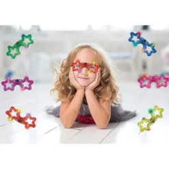 12 st Ljusupplysta LED-glasögon Luminous Glow In The Dark Blinkande glasögon för barn, Rave, Edm, Halloween Rb01 Födelsedagsfesttillbehör (stjärna 12st) | Fyndiq><noscript><img width=