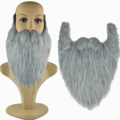 2 ST Löst Skägg Långt Fluffigt Skägg VIT><noscript><img width=