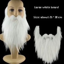 2 ST Löst Skägg Långt Fluffigt Skägg VIT><noscript><img width=