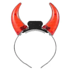 1 st Lysande Diadem med Djävulshorn för Maskeradfester och Evenemang> Huvudbonader