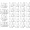 30 st Maskerad Blank Mask Kattmasker Kostym Cosplay Mask Gör din egen omålade kattmask - Perfekt> Masker