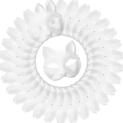 30 st Maskerad Blank Mask Kattmasker Kostym Cosplay Mask Gör din egen omålade kattmask - Perfekt> Masker