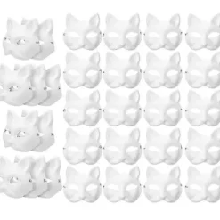 FMYSJ 30 st Maskerad Blank Mask Kattmasker Kostym Cosplay Mask DIY Omålad Kattmask (FMY)> Masker