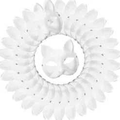 30 st Maskerad Blank Mask Kattmasker Kostym Cosplay Mask DIY Omålad Kattmask> Masker