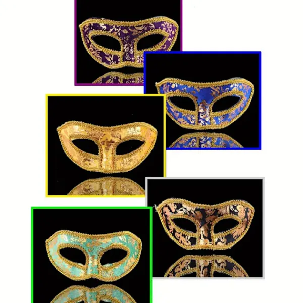 14 st Maskeradmasker, Halvmask Mardi Gras Maskeradmask Venetianska Masker Set för Halloween, Julfest> Masker