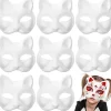 unbranded 8 st Masquerade Blanka Mask Kattmasker Kostym Cosplay Mask DIY Omålade Kattmask> Masker