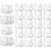 30 st Masquerade tomma mask kattmasker kostym cosplay mask gör din egen omålade kattmask> Masker
