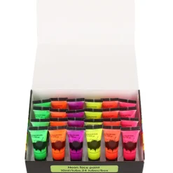 24 st miljövänliga ansiktsfärger som lyser i mörkret, 10 ml, för VM-fans> Smink