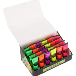 24 st miljövänliga ansiktsfärger som lyser i mörkret, 10 ml, för VM-fans><noscript><img width=