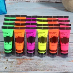24 st miljövänliga ansiktsfärger som lyser i mörkret, 10 ml, för VM-fans><noscript><img width=