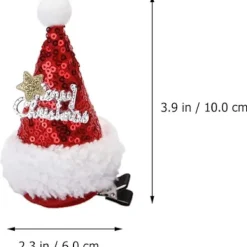 8 st Mini Julhatt Hårklämma Julhatt Hårband Glitter Tomtehatt Hårklämmor Hårprydnad Hårband Tomtehatt för Barn Vuxna Jultomte><noscript><img width=