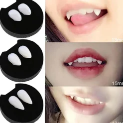 2 st 13/15/17/19mm Halloween falska vampyrtänder huggtänder proteser rekvisita festdekoration TSUNDEAU 17mm><noscript><img width=