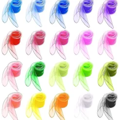 Selected deals 20 st Multifärgade Dans Sjal, Mjuk Organza Silke Kvadratisk Magiska Trick Rörelse Prestanda Rekvisita Tillbehör Sjal För Barn Flickor Fest Ac> Tillbehör