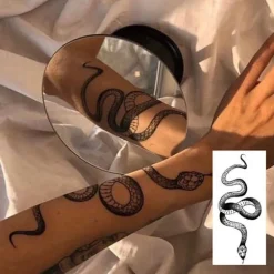 5 st orm tatuering klistermärken svart och vit färg tillfällig överföringstatuering> Smink