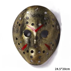 2 st Retro Gyllene Jason Mask Grimaser Skrik Halloween Läskig Mask-FY> Masker
