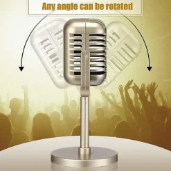 FMYSJ 4 st Retro Mikrofonrekvisita Modell Vintage Mikrofon Antik Mikrofon Leksaksmikrofon Scenbord (FMY)><noscript><img width=