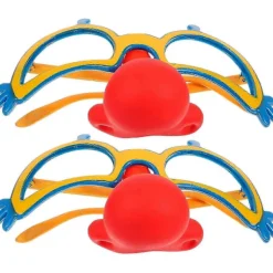 9393114884552 2 st Roliga Clown Glasögon Rekvisita Nyhet Clown Glasögon med Näsa för Halloweenfest> Tillbehör