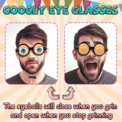 2 st Roliga Glasögon för Vuxna Galna Ögon Glasögon Googly Ögon Glasögon Vuxenstorlek Dumma Solglasögon Med Blinkande Ögonboll På> Tillbehör