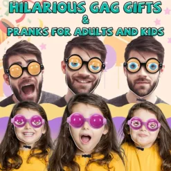 2 st Roliga Glasögon för Vuxna Galna Ögon Glasögon Googly Ögon Glasögon Vuxenstorlek Dumma Solglasögon Med Blinkande Ögonboll På><noscript><img width=