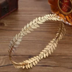 3 st romersk kejsare lagerkrans krona guld blad pannband kostym del><noscript><img width=