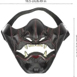1 st Samurai Mask Ghost of Tsushima Mask Ond Demon Kabuki Samurai Oni Mask för Halloweenfestrekvisita><noscript><img width=