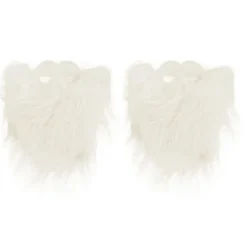 2 st Santadräkt Barn Santa Skägg Jultomte Skäggdräkt Vit Tomte Skägg Santa Mustascher Falskt Santa Skägg> Tillbehör