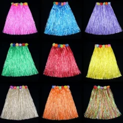 5 st/ set Hawaii Fancy Dress Gräskjol RÖD><noscript><img width=