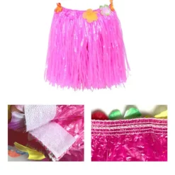 5 st/ set Hawaii Fancy Dress Gräskjol RÖD><noscript><img width=