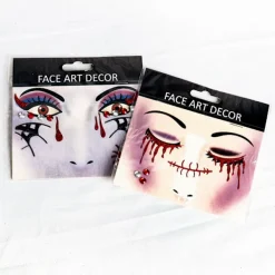 4 st skrämmande ansiktsstickers ögonstickers Halloween kostymfest S><noscript><img width=