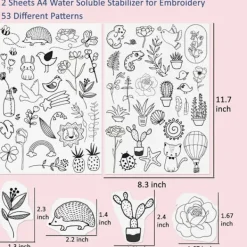 2 st sömnadsroderipapper Hand sömnadsstailisatorer> Smink